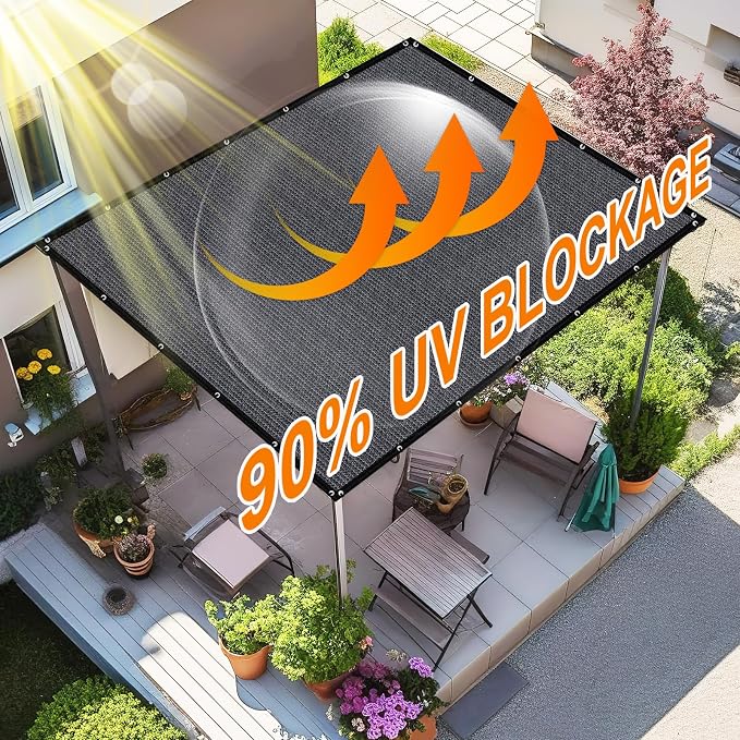 Artpuch 90% Sun Shade Cloth, 5 x 8 FT Pergola Shade Cover Canopy - Image 3