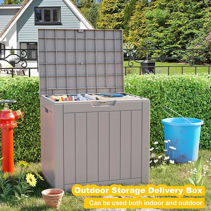 EasyUp 30 Gallon Outdoor Storage Box Waterproof, UV Resistant Outdoor Deck Box - Image 7