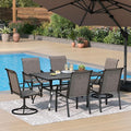PHI VILLA 7 PCS Outdoor Dining Table and Chairs, Patio Dining Set by PHIVILLAThepioneerofcomfortablehouseholdsupplies