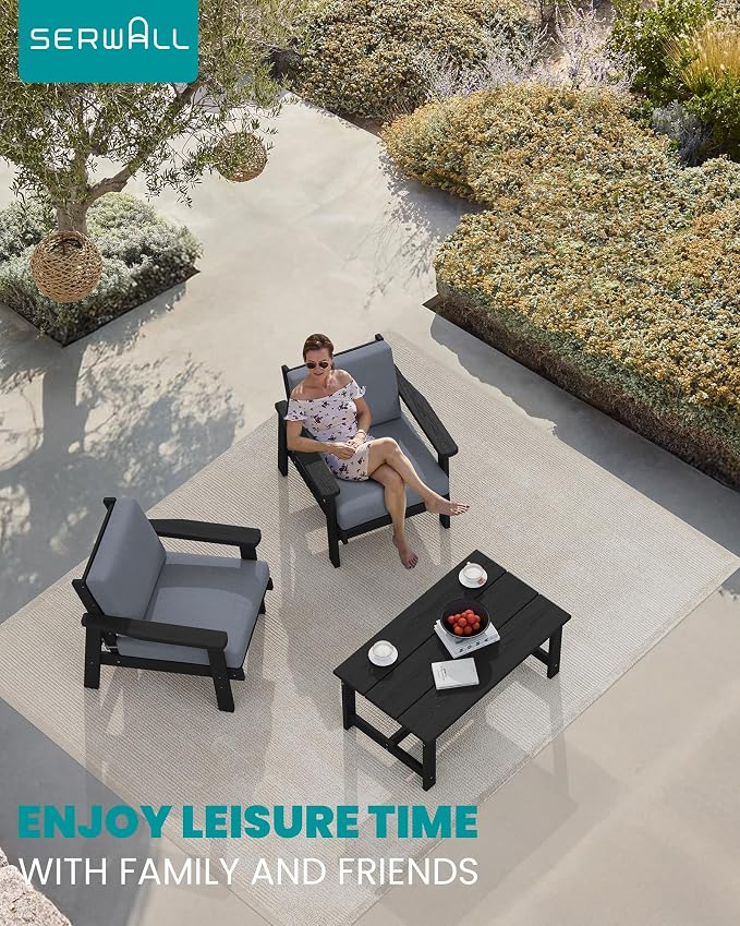 SERWALL HDPE Outdoor Couch Set of 2 - Image 8