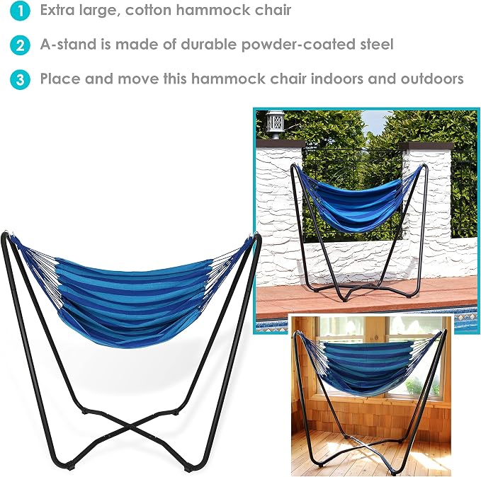 Sunnydaze Hanging Hammock Chair - Image 2