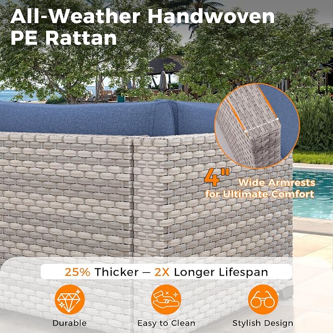 14-Seat Modern Patio Furniture Set - Image 4