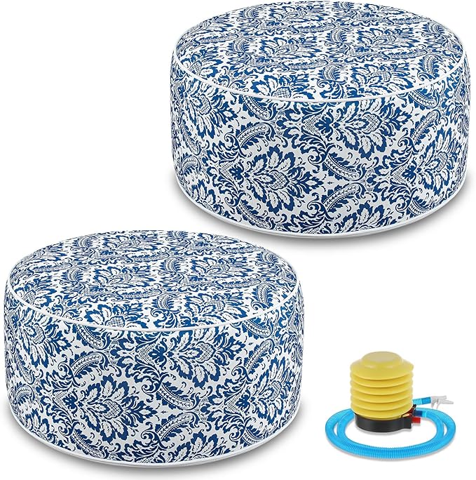 Outdoor Inflatable Ottoman Waterproof Pouf Ottoman by Cinnvoice