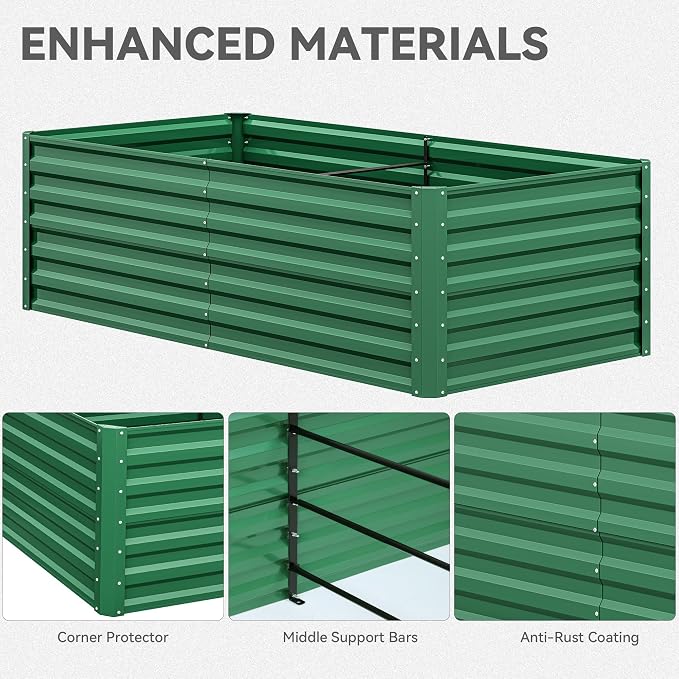 YITAHOME 6x3x2 ft 2pcs Galvanized Raised Garden Bed Kit, Large Metal Planter Box - Image 7
