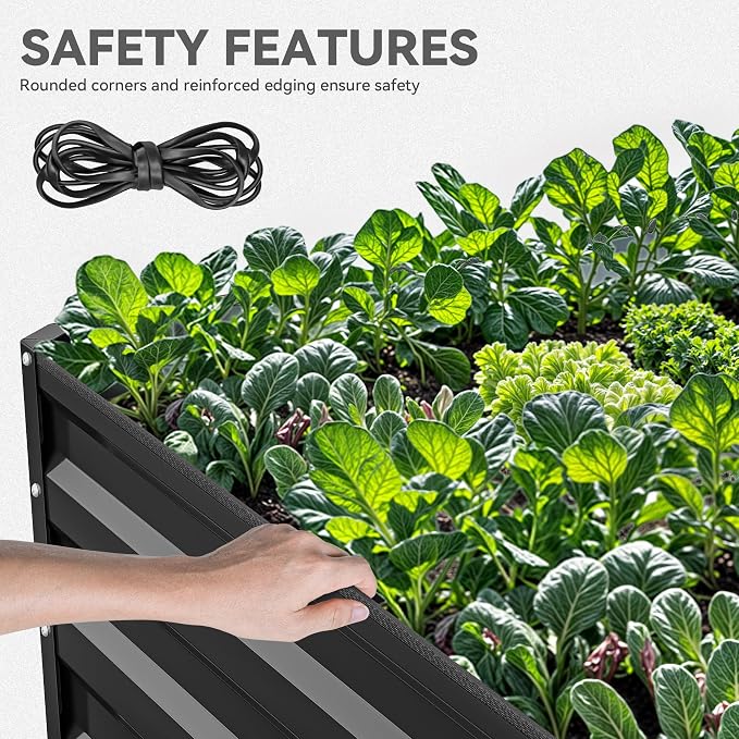 YITAHOME 96x48x24 in Galvanized Raised Garden Bed Kit, Large Metal Planter Box - Image 4