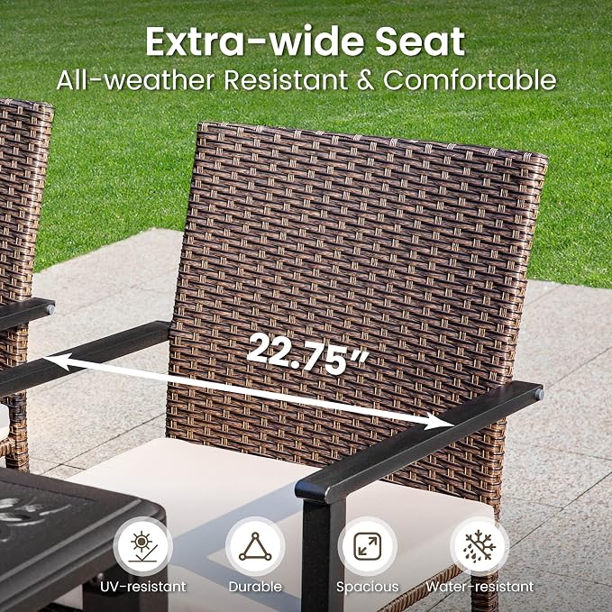 PHI VILLA 7 Pieces Patio Dining Set - Image 3