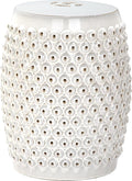 Safavieh Castle Gardens Collection Stella Nail Head White Glazed Ceramic Garden by SAFAVIEH
