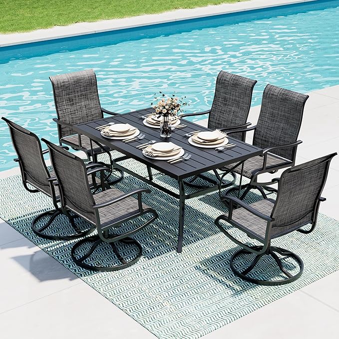 7-Piece Outdoor Dining Set, Patio Furniture Set by PATIOPIA