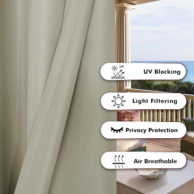BONZER Waterproof Indoor/Outdoor Curtains - Image 4