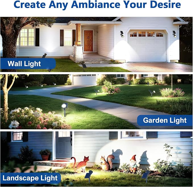 Solar Lights Outdoor Waterproof IP65, 6500K Super Bright LED, 2 Lighting Modes - Image 6