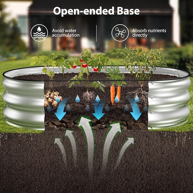 Raised Garden Bed Kit, Large Metal Raised Beds - Image 5