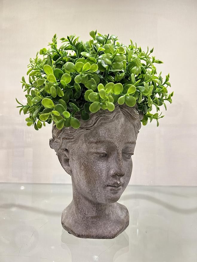 Abbott Collection Aphrodite Head Planter – Small Indoor and Outdoor Planter - Image 6