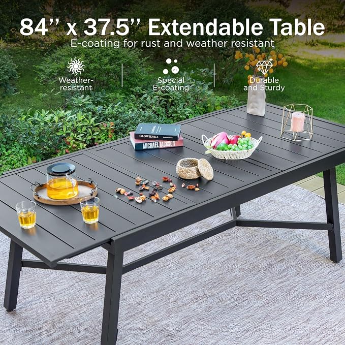 PHI VILLA 9 Pieces Outdoor Dining Set - Image 2