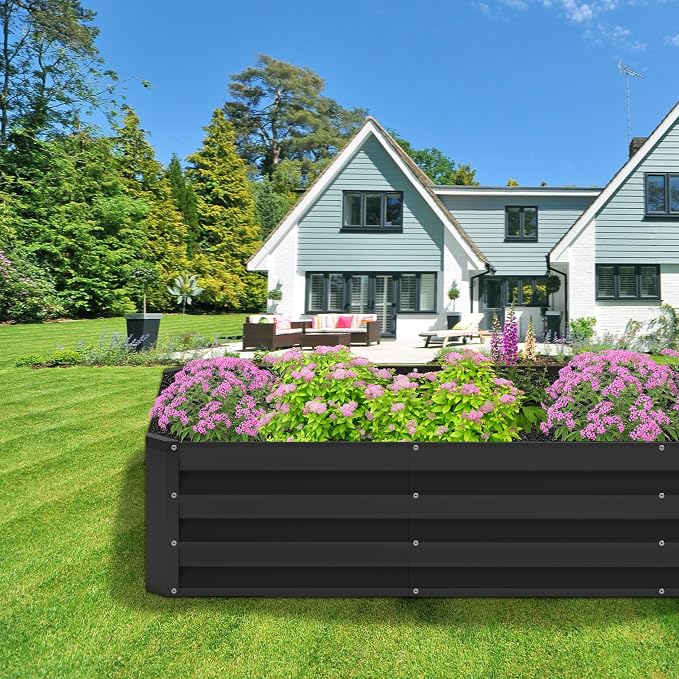 2PCS 8x2x1FT Galvanized Raised Garden Bed, Planter Raised Beds-Metal Garden Box - Image 8