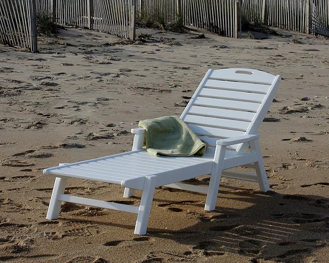 POLYWOOD NCC2280TE Nautical Arms Chaise - Image 2