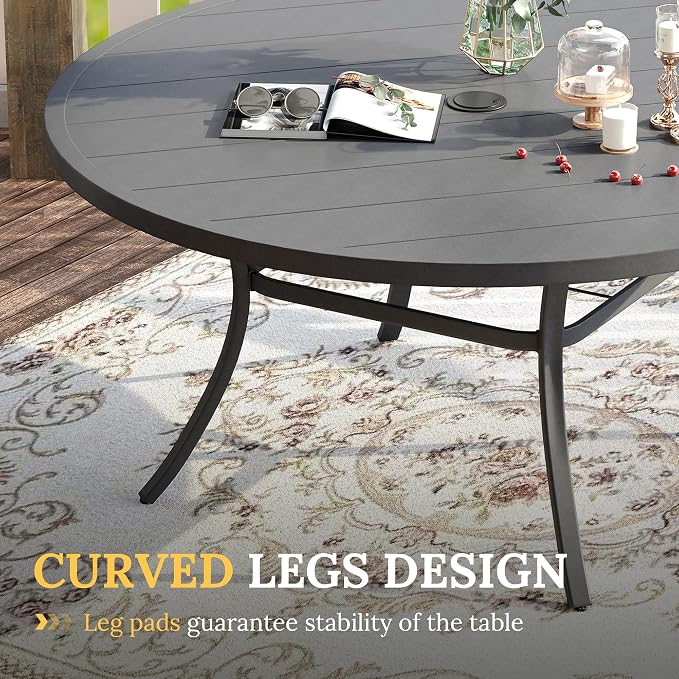 VICLLAX 50" Outdoor Round Patio Table - Image 6