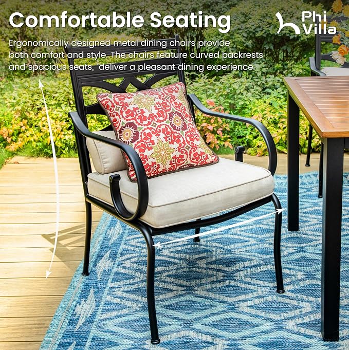 PHI VILLA Outdoor Patio Dining Set - Image 6