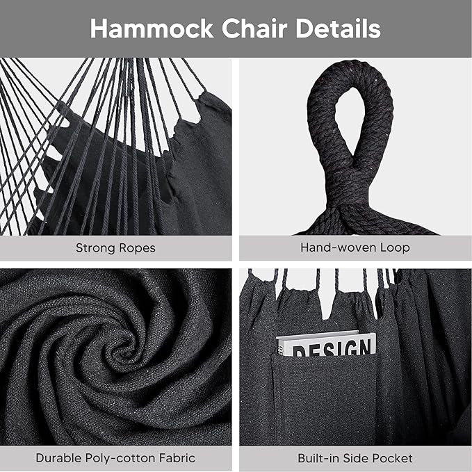 SUNCREAT 2-in-1 Convertible Backyard Fabric Hammock - Image 6