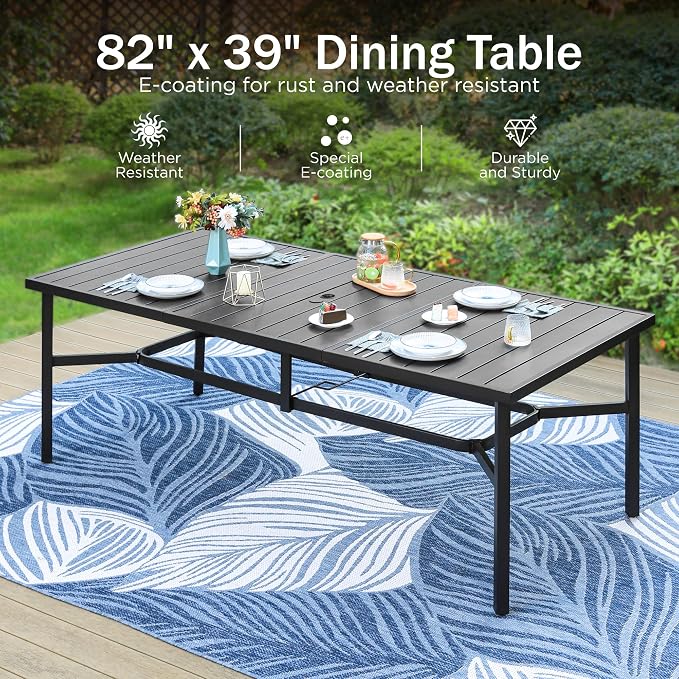 PHI VILLA 9 Pieces Outdoor Dining Set - Image 4