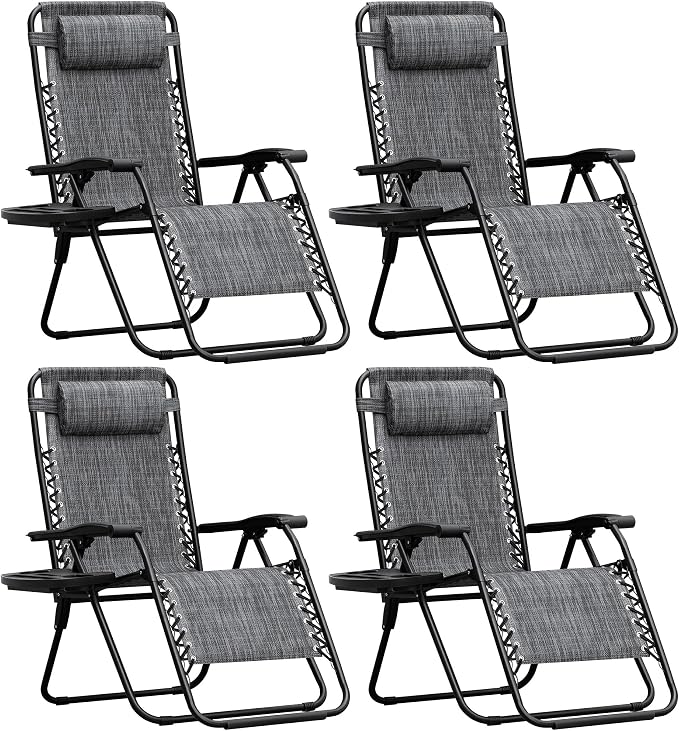 Homall Zero Gravity Chair Patio Folding Lawn Outdoor Lounge Reclining Chair by Homall