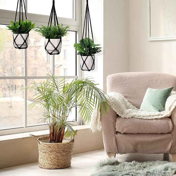 YIBOT Macrame Plant Hanger Indoor Set of 2 - Image 8