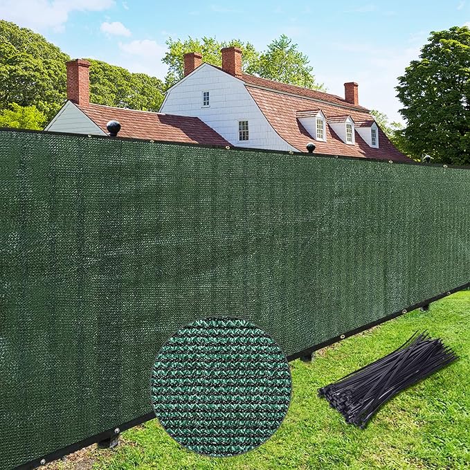UPGRADE Privacy Fence Screen 4'x14' Dark Green Outdoor 90% Visibility Blockage by UPGRADE