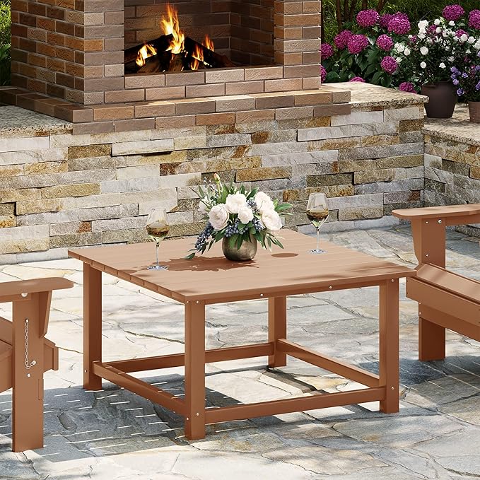 WestinTrends Malibu Low Outdoor HDPE Square Patio Coffee Table by WestinTrends
