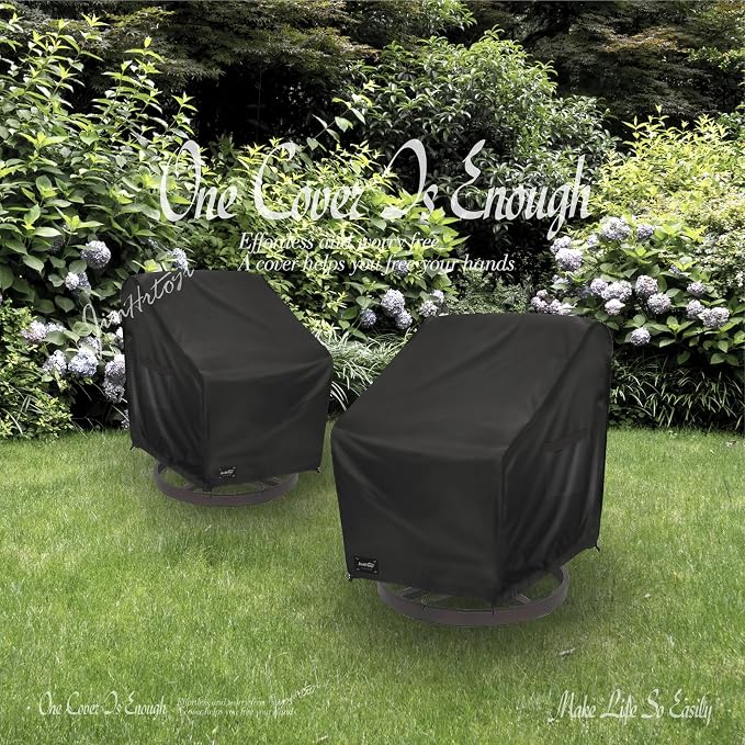 JinHrtoyi Outdoor Chair Covers 2 Pack, 35Wx37Dx38H inches Patio Chair Cover - Image 8