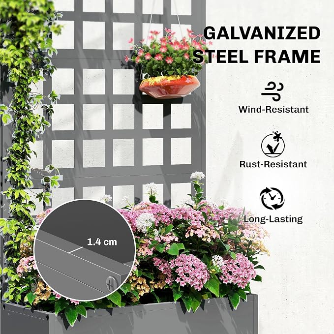 Outsunny Galvanized Raised Garden Bed - Image 3