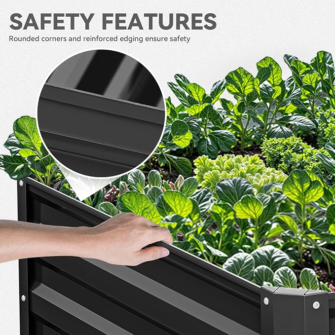 YITAHOME 6x3x2 ft 2pcs Galvanized Raised Garden Bed Kit, Large Metal Planter Box - Image 5