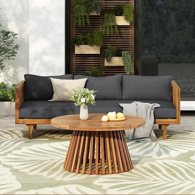 Christopher Knight Home Claremont Patio Sofa and Coffee Table Set, 2 Piece - Image 5