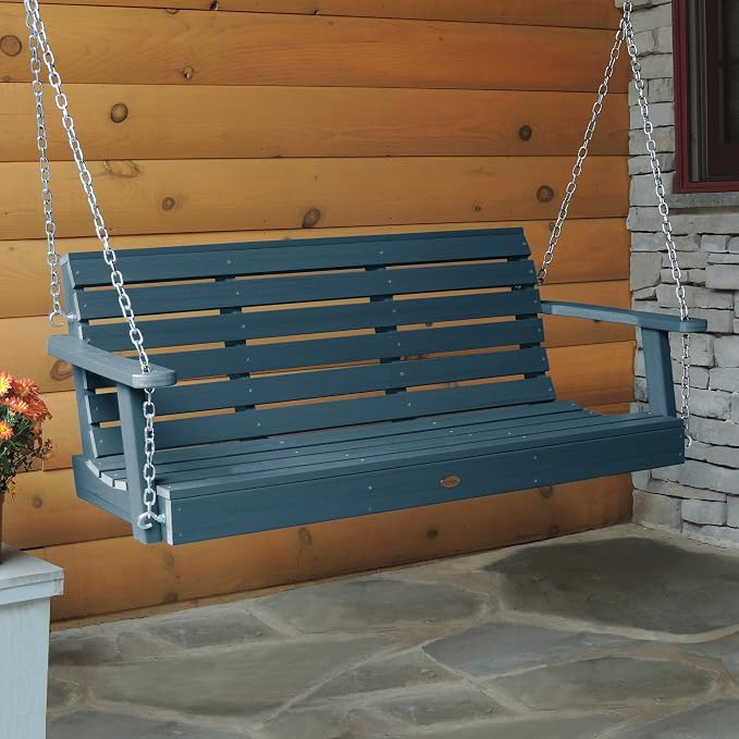 Highwood Weatherly Porch Swing 5 Feet, Nantucket Blue - Image 2