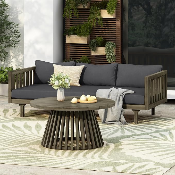Merax Outdoor Acacia Wood Conversation Set by Merax