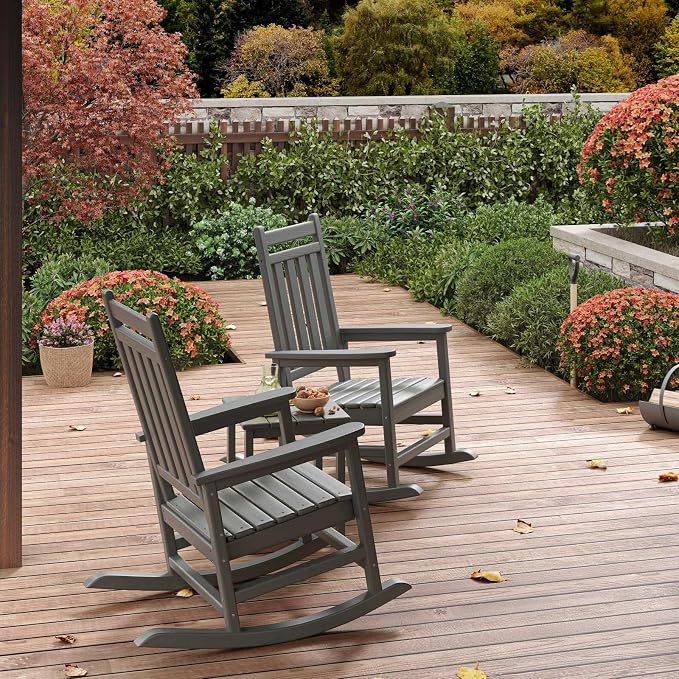 HDPE Rocking Chair Outdoor Set of 2 - Image 8