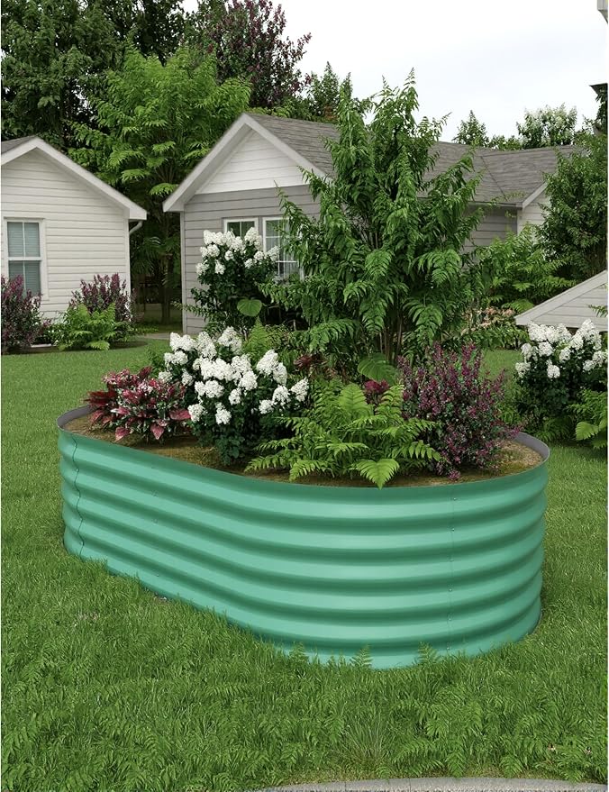 GarveeLife 8x4x1.5 ft Galvanized Raised Garden Bed by GarveeLife