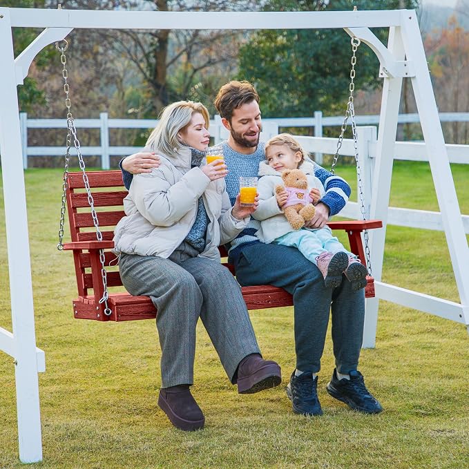 KINGYES Outdoor Hanging Patio Swing Chair, 2 Seat - Image 7