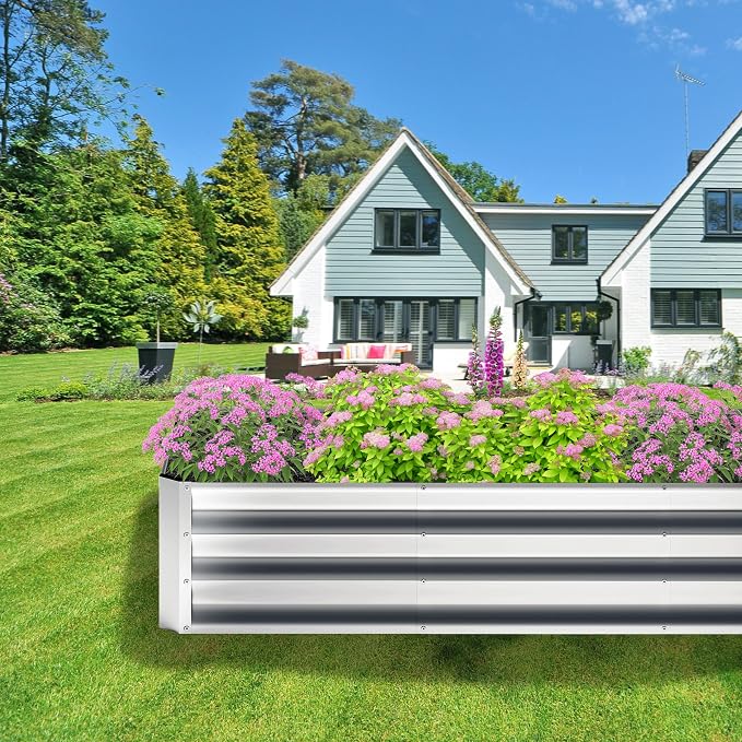 2PCS 6x2x1FT Galvanized Raised Garden Bed, Planter Raised Beds-Metal Garden Box - Image 8