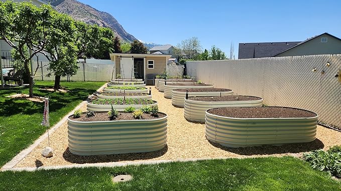 A ANLEOLIFE 8X4X2 ft Galvanized Raised Garden Beds Outdoor, Oval Large Metal - Image 4