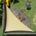 Amgo Custom Size 21' x 22' x 30.4' Beige Right Triangle Sun Shade Sail UPF50+ by Amgo