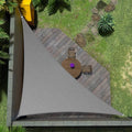 Amgo Custom Size 13' x 19' x 23' Grey Right Triangle Sun Shade Sail Order to by Amgo