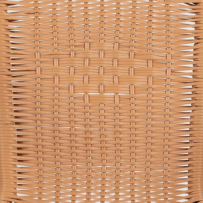 Flash Furniture Lila 4 Pack Beige Rattan Indoor-Outdoor Restaurant Stack Chair - Image 17