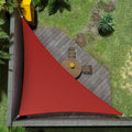 Amgo Custom Size 18' x 23' x 29.2' Red Right Triangle Sun Shade Sail UPF50+ by Amgo