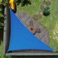 Amgo Custom Size 16' x 23' x 28' Blue Right Triangle Sun Shade Sail Order to by Amgo