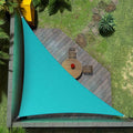 Amgo Custom Size 12' x 24' x 26.8' Turquoise Triangle Sun Shade Sail UPF50+ by Amgo