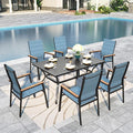 Sophia & William Patio Table and Chairs Set 7 Pieces, 6 Aluminium Patio Dining by SophiaWilliam