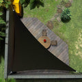 Amgo Custom Size 13' x 17' x 21.4' Black Right Triangle Sun Shade Sail UPF50+ by Amgo